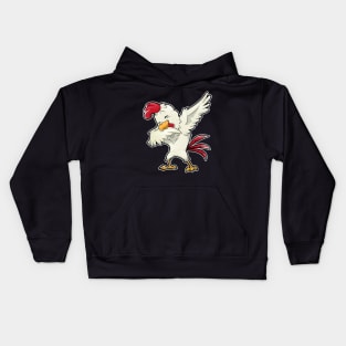 Dabbing Chicken Farmer Farm Boys Girls Dab Funny Farming Kids Hoodie